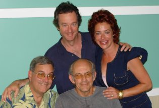 Jeffrey Weissman with Bob Gale, Claudia Wells and Christopher Lloyd, at the "Make A Wish Exotic Car Celebration" fundraiser in Florida